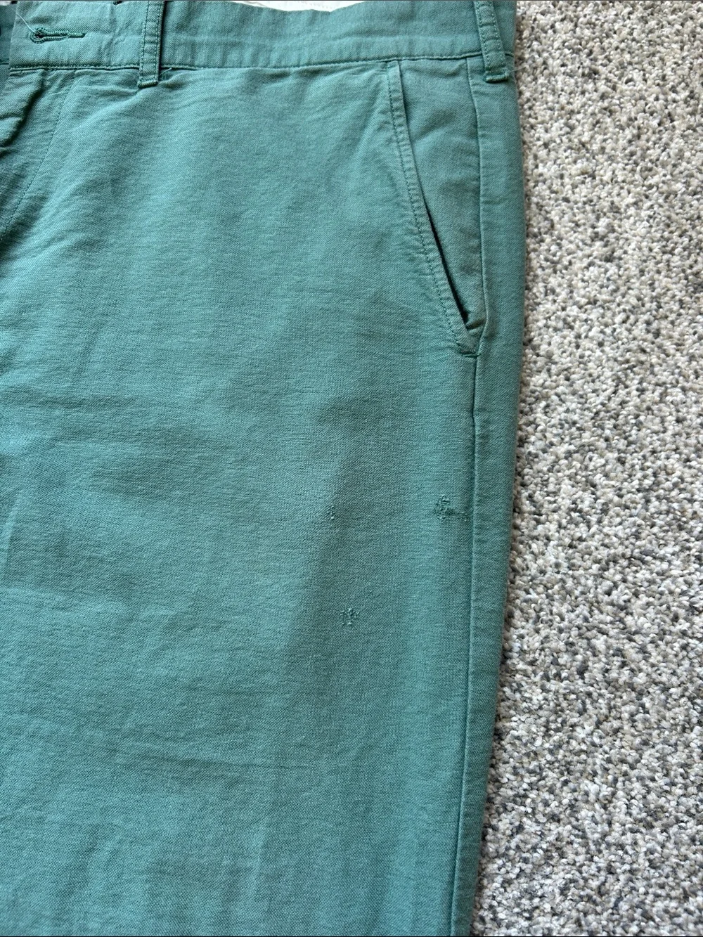 J. Crew The Driggs Teal Chinos